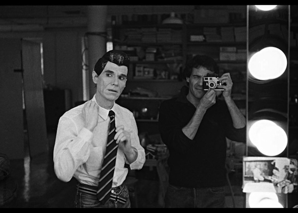 Pierre backstage photographing Andy Warhol at The Factory, NYC 1982