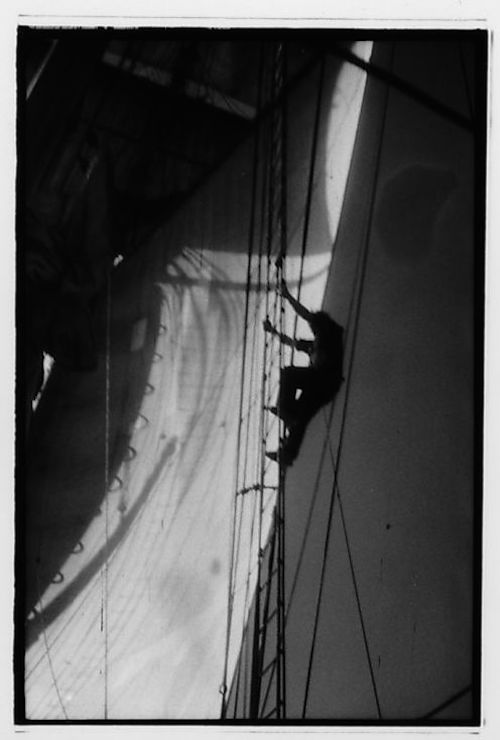 Sailor climbing ladder, 1932 | Photo by Walker Evans