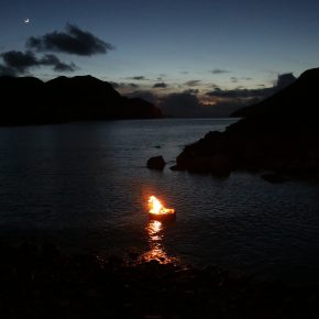 08. Firestack, dusk, new moon West Lewis, Hebrides 2016