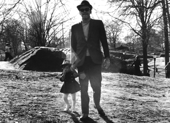 Melissa Unger with her father Seymour "Sy" Unger in Central Park, 1969. 